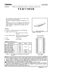 Datasheet TCD1705D manufacturer Toshiba