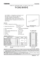 Datasheet TCD2503C manufacturer Toshiba
