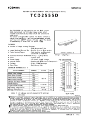 Datasheet TCD2555D manufacturer Toshiba