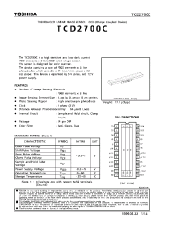 Datasheet TCD2700C manufacturer Toshiba