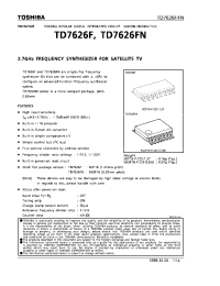 Datasheet TD7626F manufacturer Toshiba