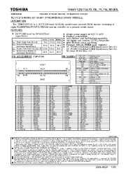 Datasheet THMY12N11A70L manufacturer Toshiba