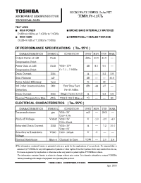 Datasheet TIM7179-12UL manufacturer Toshiba
