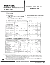 Datasheet TIM7785-16 manufacturer Toshiba
