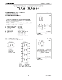 Datasheet TLP281-4 manufacturer Toshiba