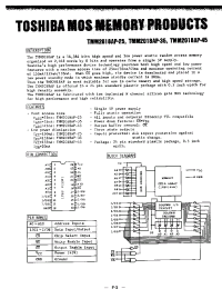 Datasheet TMM2018AP manufacturer Toshiba
