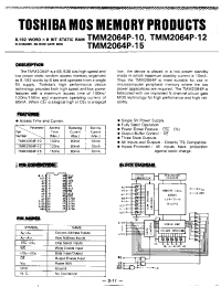 Datasheet TMM2064P-10 manufacturer Toshiba