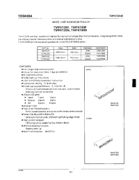 Datasheet TMP4740P manufacturer Toshiba
