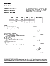 Datasheet TMP47C101P/M manufacturer Toshiba