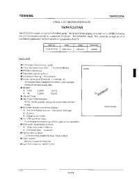 Datasheet TMP47C237AN manufacturer Toshiba