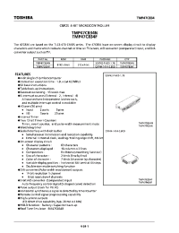 Datasheet TMP47C834N manufacturer Toshiba
