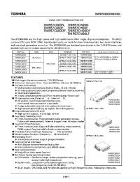 Datasheet TMP87C800N/F/DF manufacturer Toshiba