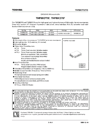 Datasheet TMP88CP76F manufacturer Toshiba