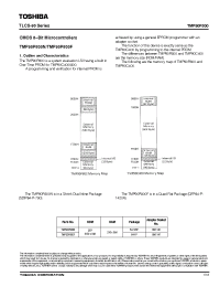 Datasheet TMP90P800N/F manufacturer Toshiba