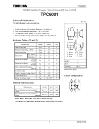 Datasheet TPC6001 manufacturer Toshiba