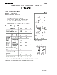 Datasheet TPC8206 manufacturer Toshiba