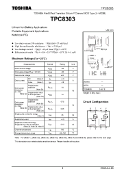 Datasheet TPC8303 manufacturer Toshiba