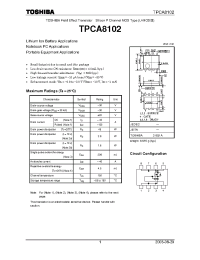 Datasheet TPCA8102 manufacturer Toshiba