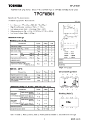 Datasheet TPCF8B01 manufacturer Toshiba