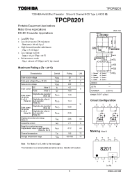 Datasheet TPCP8201 manufacturer Toshiba