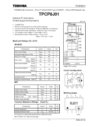 Datasheet TPCP8J01 manufacturer Toshiba