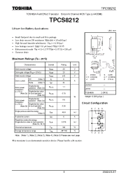 Datasheet TPCS8212 manufacturer Toshiba