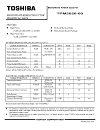 Datasheet TPM2626-60 производства Toshiba