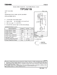 Datasheet TPS616 manufacturer Toshiba