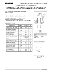 Datasheet URSF05G49-1P manufacturer Toshiba