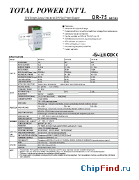 Datasheet DR-75 manufacturer Total Power