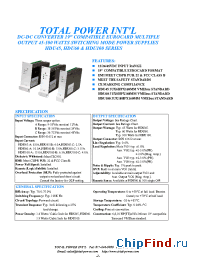 Datasheet HDU100-B-D033I manufacturer Total Power