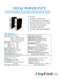 Datasheet HDU200-A-T050KK manufacturer Total Power