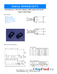 Datasheet MAU301 manufacturer Total Power