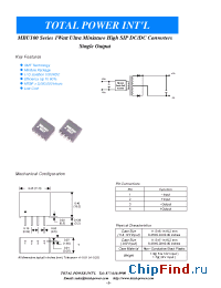 Datasheet MBU112 manufacturer Total Power