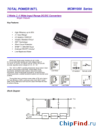 Datasheet MCW1000 manufacturer Total Power