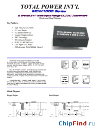 Datasheet MDW1014 manufacturer Total Power