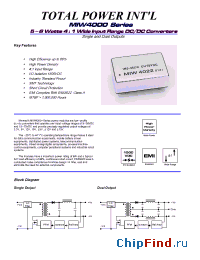 Datasheet MIW4034 manufacturer Total Power