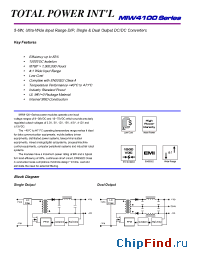 Datasheet MIW4100 manufacturer Total Power