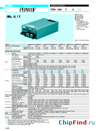 Datasheet PBA600F manufacturer Total Power
