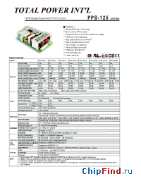 Datasheet PPS-125-48 производства Total Power