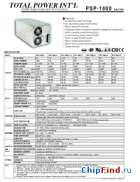 Datasheet PSP-1000 manufacturer Total Power