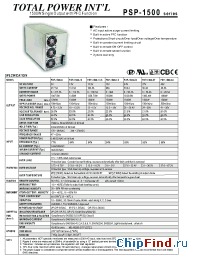 Datasheet PSP-1500-12 manufacturer Total Power
