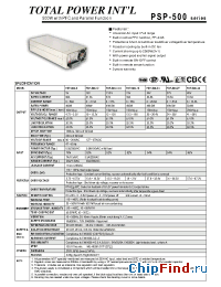 Datasheet PSP-500 manufacturer Total Power
