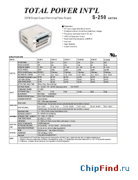 Datasheet S-250-48 manufacturer Total Power