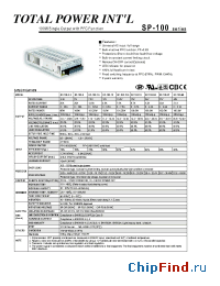 Datasheet SP-100-3.3 manufacturer Total Power