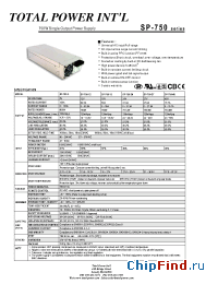 Datasheet SP-750-12 manufacturer Total Power