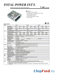 Datasheet T-40A manufacturer Total Power