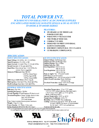 Datasheet TPAM10D-050100 manufacturer Total Power