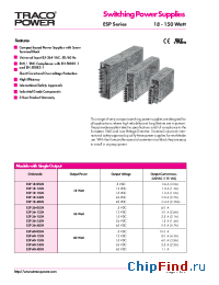 Datasheet ESP18-05SN manufacturer Traco