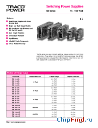 Datasheet SXI100-05S manufacturer Traco